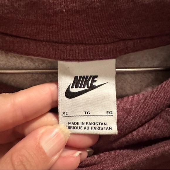 Nike Hoodie‎ Women’s Cowl Neck Maroon Size XL - Picture 4 of 9